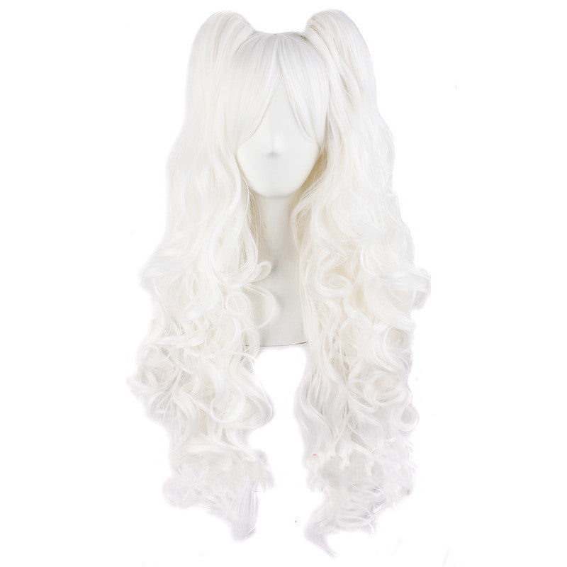 HKM-085331 Medium Long Double Ponytail Anime Character Wig Set - High Temperature Wire, Suitable for Any Skin Tone and Face Shape