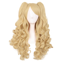 HKM-085331 Medium Long Double Ponytail Anime Character Wig Set - High Temperature Wire, Suitable for Any Skin Tone and Face Shape