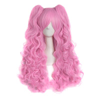 HKM-085331 Medium Long Double Ponytail Anime Character Wig Set - High Temperature Wire, Suitable for Any Skin Tone and Face Shape