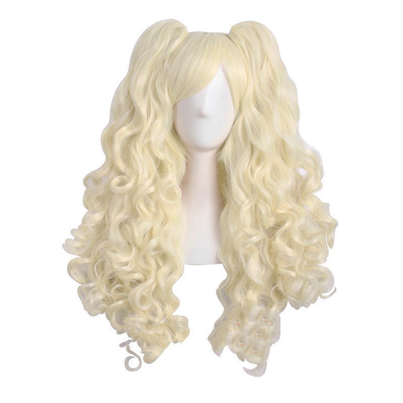 HKM-085331 Medium Long Double Ponytail Anime Character Wig Set - High Temperature Wire, Suitable for Any Skin Tone and Face Shape