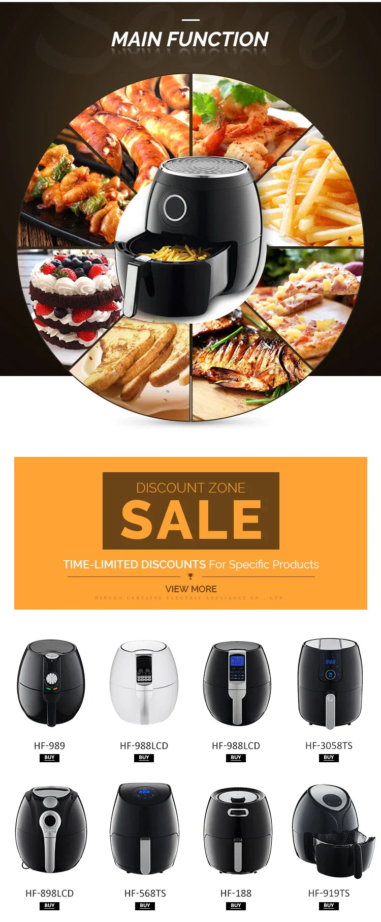 KTX-613907 7L Steam Air Fryer with Water Tank for Healthier Cooking