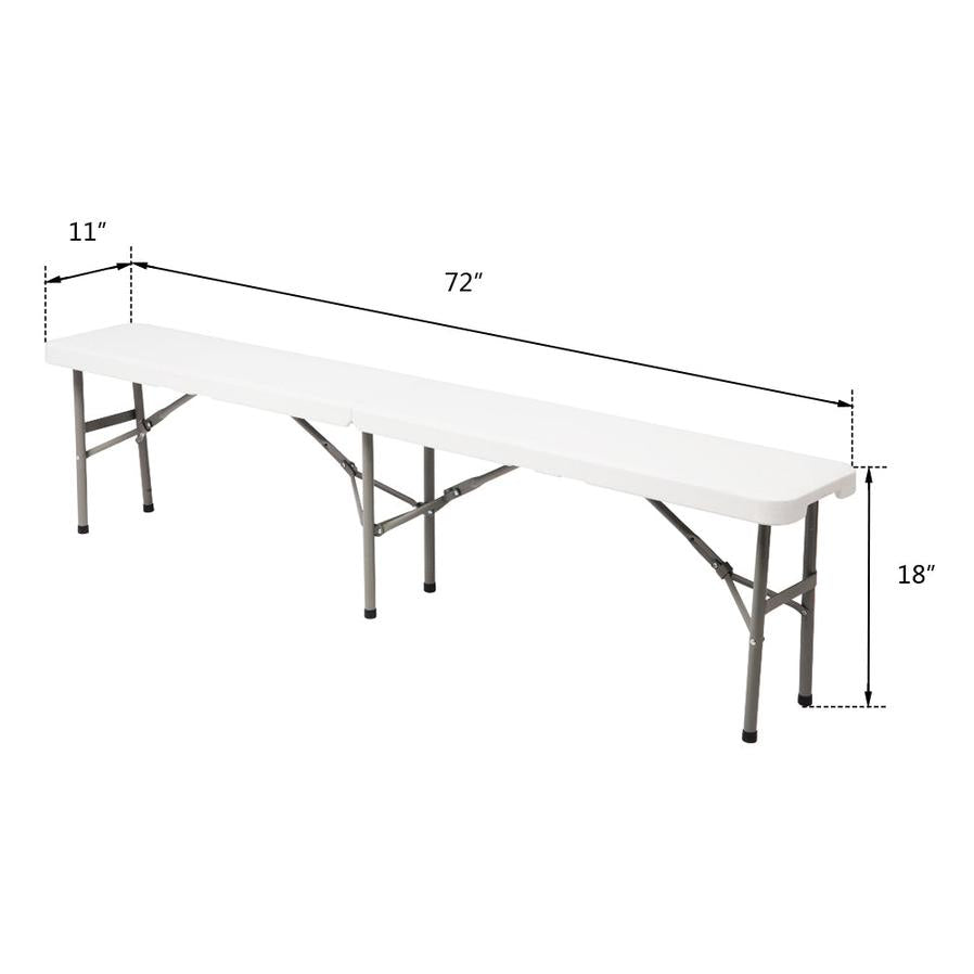 HKM-665555 6FT Foldable Outdoor Patio Bench with Durable Construction
