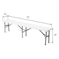 HKM-665555 6FT Foldable Outdoor Patio Bench with Durable Construction