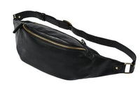 HKM-386131 Casual Outdoor Men's Crossbody Chest Bag in Waxed Canvas and Leather