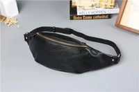 HKM-386131 Casual Outdoor Men's Crossbody Chest Bag in Waxed Canvas and Leather
