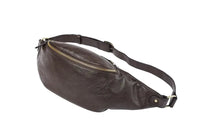 HKM-386131 Casual Outdoor Men's Crossbody Chest Bag in Waxed Canvas and Leather