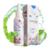HKM-810003 Pet Ear Cleaning Solution - 60 ml for Dogs and Cats, Gentle Formula with Salicylic Acid and Peppermint Oil, Helps Prevent Ear Infections and Odor