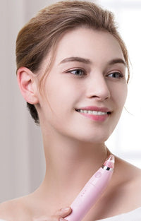 HKM-212627 Ultrasonic Blackhead Remover with Pore Cleaning Function - Available in Black and Pink