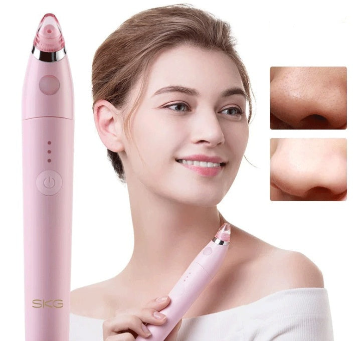 HKM-212627 Ultrasonic Blackhead Remover with Pore Cleaning Function - Available in Black and Pink