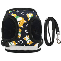 HKM-011027 Adjustable Nylon Dog Harness Vest with Anti-Break Traction Rope for All Seasons