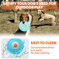 HKM-367507 Durable Interactive Flying Disc for Medium to Large Dogs - Ideal for Outdoor Fun and Summer Activities