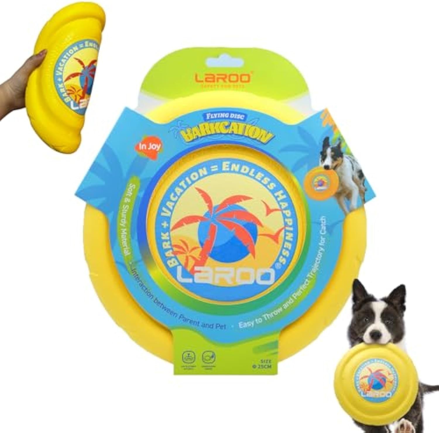 HKM-367507 Durable Interactive Flying Disc for Medium to Large Dogs - Ideal for Outdoor Fun and Summer Activities