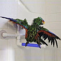 HKM-645011 Bird Shower Rod Stand for Medium to Large Birds - Foldable Design with Suction Cups for Easy Shower Use
