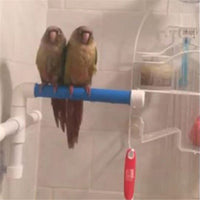 HKM-645011 Bird Shower Rod Stand for Medium to Large Birds - Foldable Design with Suction Cups for Easy Shower Use