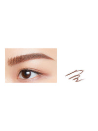 HKM-201235 Slim Waterproof Eyebrow Pencil with Spiral Brush - Long-Lasting Natural Finish in Various Shades