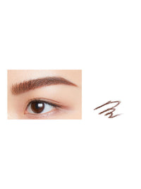 HKM-201235 Slim Waterproof Eyebrow Pencil with Spiral Brush - Long-Lasting Natural Finish in Various Shades