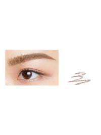 HKM-201235 Slim Waterproof Eyebrow Pencil with Spiral Brush - Long-Lasting Natural Finish in Various Shades