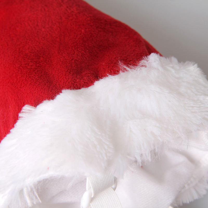 HKM-098835 Christmas Pet Red Hats for Cats and Dogs - Soft Plush Material - Available in Sizes S and L