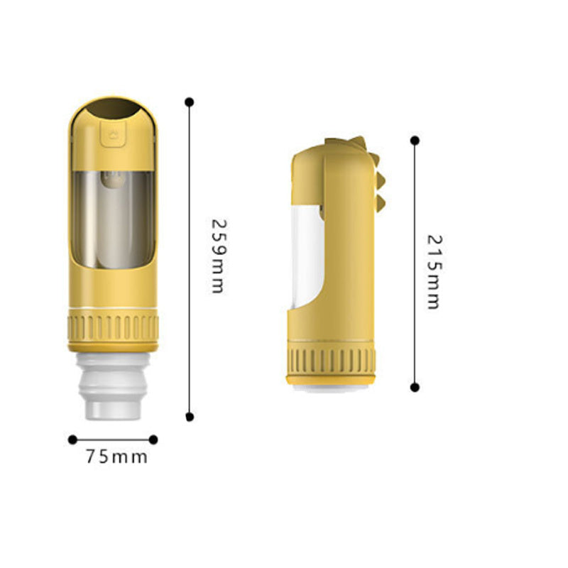 HKM-005907 Portable Leak-Proof Dog Water Bottle with Integrated Bowl for Travel and Hiking