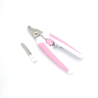 HKM-250643 Small Dog Nail Scissors in Green and Pink for Safe and Easy Pet Grooming