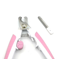 HKM-250643 Small Dog Nail Scissors in Green and Pink for Safe and Easy Pet Grooming