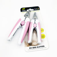 HKM-250643 Small Dog Nail Scissors in Green and Pink for Safe and Easy Pet Grooming