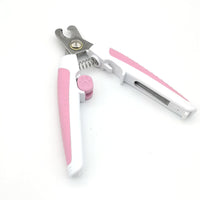 HKM-250643 Small Dog Nail Scissors in Green and Pink for Safe and Easy Pet Grooming