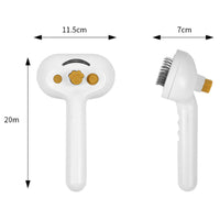 HKM-971987 Steam Mist Grooming Brush for Cats and Dogs with Self-Cleaning Design and Built-In Water Tank