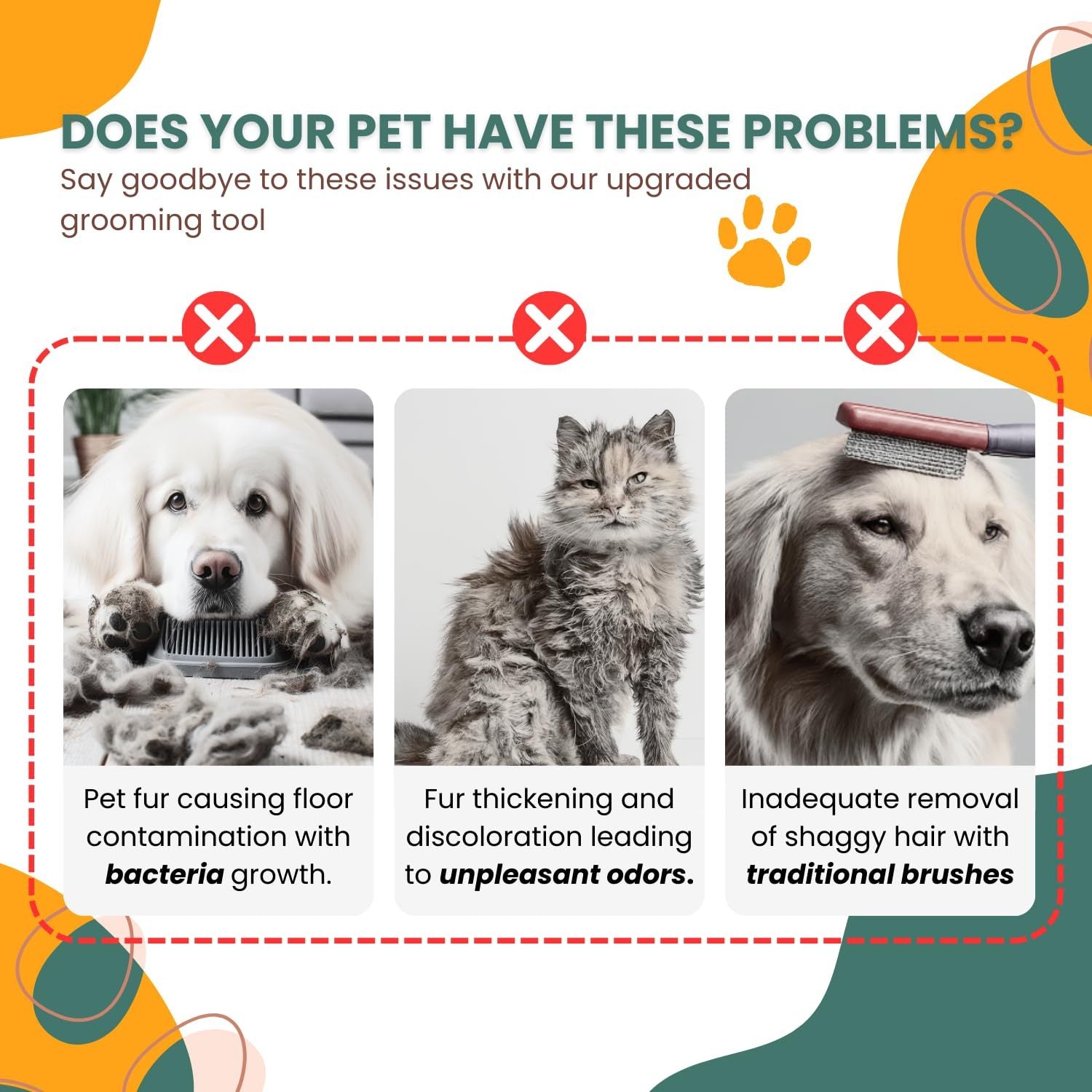 HKM-971987 Steam Mist Grooming Brush for Cats and Dogs with Self-Cleaning Design and Built-In Water Tank