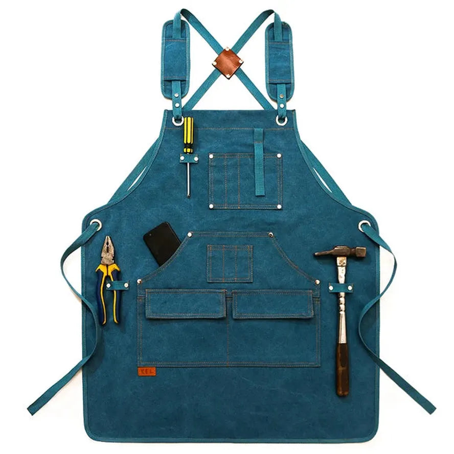 KTX-291283 Canvas Apron for Gardening, Baking, and Restaurant Use - Custom Logo Available