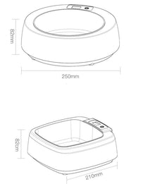 HKM-230483 Round Stainless Steel Smart Heating Bowl for Dogs and Cats, Detachable Design