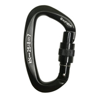 HKM-291603 D-Shaped Carabiner - Compact Locking Safety Buckle for Rock Climbing and Outdoor Activities