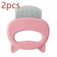 HKM-789587 Pet Hair Removal Massaging Shell Comb for Small to Medium Cats and Dogs - Plastic in Blue, Green, Pink