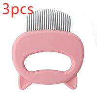 HKM-789587 Pet Hair Removal Massaging Shell Comb for Small to Medium Cats and Dogs - Plastic in Blue, Green, Pink
