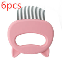 HKM-789587 Pet Hair Removal Massaging Shell Comb for Small to Medium Cats and Dogs - Plastic in Blue, Green, Pink