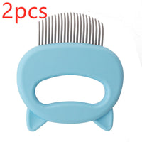 HKM-789587 Pet Hair Removal Massaging Shell Comb for Small to Medium Cats and Dogs - Plastic in Blue, Green, Pink