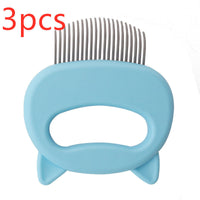 HKM-789587 Pet Hair Removal Massaging Shell Comb for Small to Medium Cats and Dogs - Plastic in Blue, Green, Pink