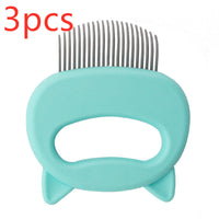 HKM-789587 Pet Hair Removal Massaging Shell Comb for Small to Medium Cats and Dogs - Plastic in Blue, Green, Pink