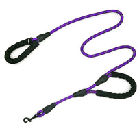 HKM-596243 Double Handle Reflective Pet Dog Leash - Available in Multiple Colors, 1.2cm x 1.5m Nylon Traction Rope