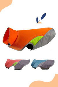 HKM-015827 Dog Protective Clothing - Waterproof Oxford Fabric, Casual Style, Size M to XXL, Available in Blue, Red, Orange
