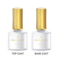 HKM-204947 Soak-off Gel Base & Top Coat for Strong, Yellowing-Resistant Nails - 6ml
