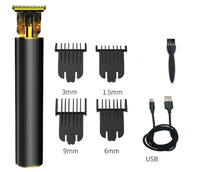 HKM-647827 Professional Zero Pitch Electric Hair Clipper with Limit Combs, USB Charger, and Accessories