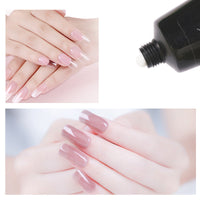 HKM-269331 Nail Polish Set for Extensions and Manicure - Clear, Pink, and White Options with Brushes and Stickers