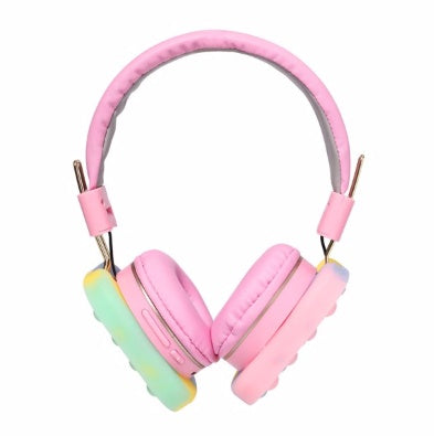 KTX-492947 Bluetooth Fidget Headphones for Kids - Stress Relief Pop Toy Headset with Comfortable Design and 18-Hour Battery Life