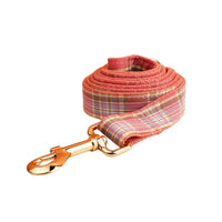 HKM-871891 Plaid Pet Collar and Leash Set with Bow - Perfect for Weddings and Special Occasions