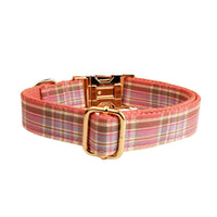 HKM-871891 Plaid Pet Collar and Leash Set with Bow - Perfect for Weddings and Special Occasions