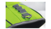 HKM-127635 Fluorescent Green Pet Dog Life Jacket - Buoyant Swimming Vest for Small to XXL Breeds