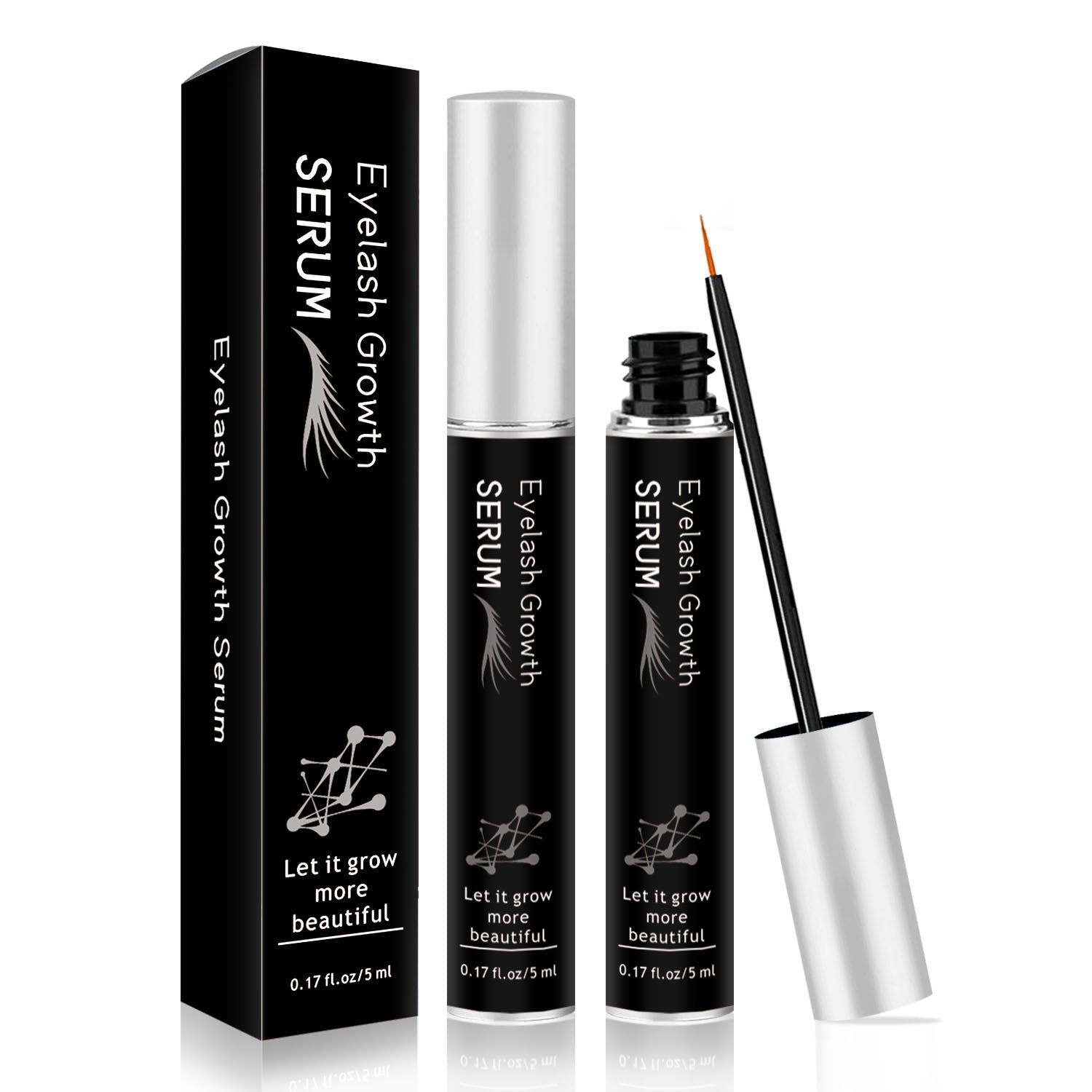 HKM-947987 Thick Curly Eyebrows Nourishing Mascara - Transparent Formula, 5ml Black & 5ml Blue