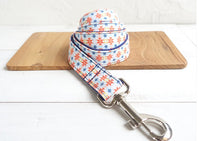 HKM-902355 Durable Polyester Pet Collar and Traction Rope Set in Orange Lantern