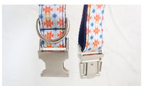 HKM-902355 Durable Polyester Pet Collar and Traction Rope Set in Orange Lantern
